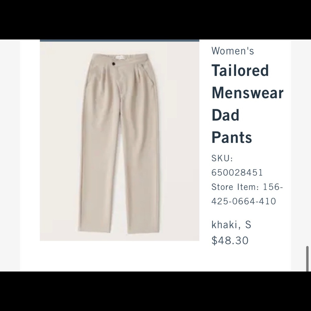 Abercrombie & Fitch Tailored Dad Pants